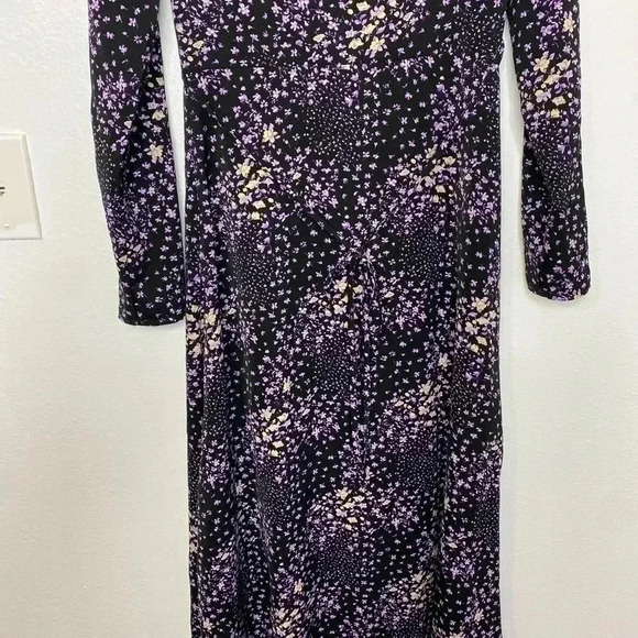 ASOS Missguided Midi Tea Dress Button Detail Ditsy Floral Print - Picture 8 of 8